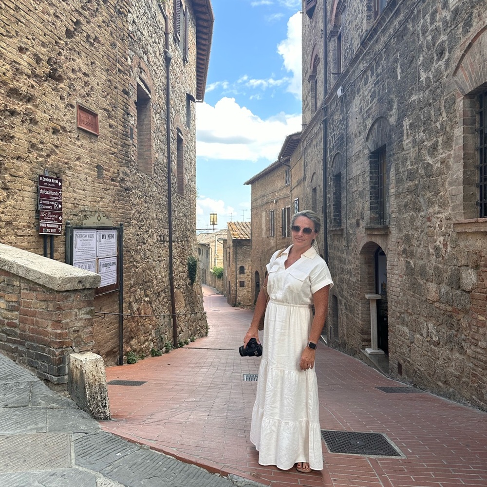 Linen Cream Midi Dress